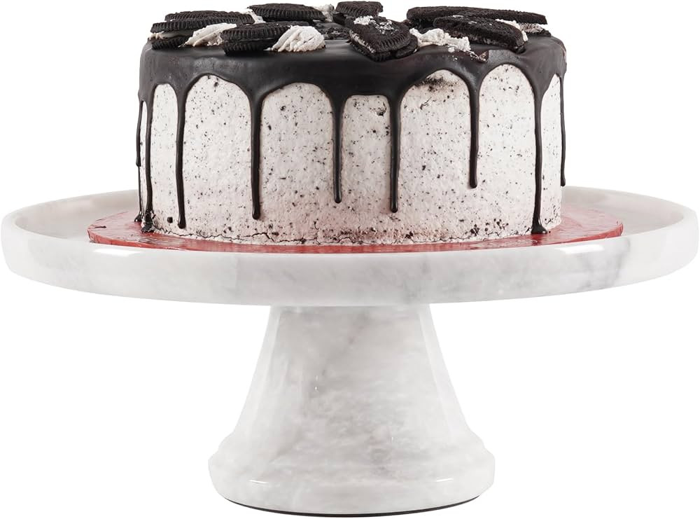 Radicaln Marble Cake Stand White 12"x6" Inch Handmade Cake Holder for Tea Party Decorations - Cak... | Amazon (US)