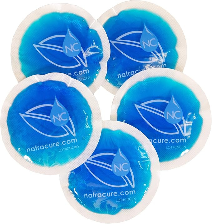 NatraCure 4" Circle Gel Ice Packs - 5 Pack Blue - Small Reusable Round Gel Cold Packs for Injurie... | Amazon (US)