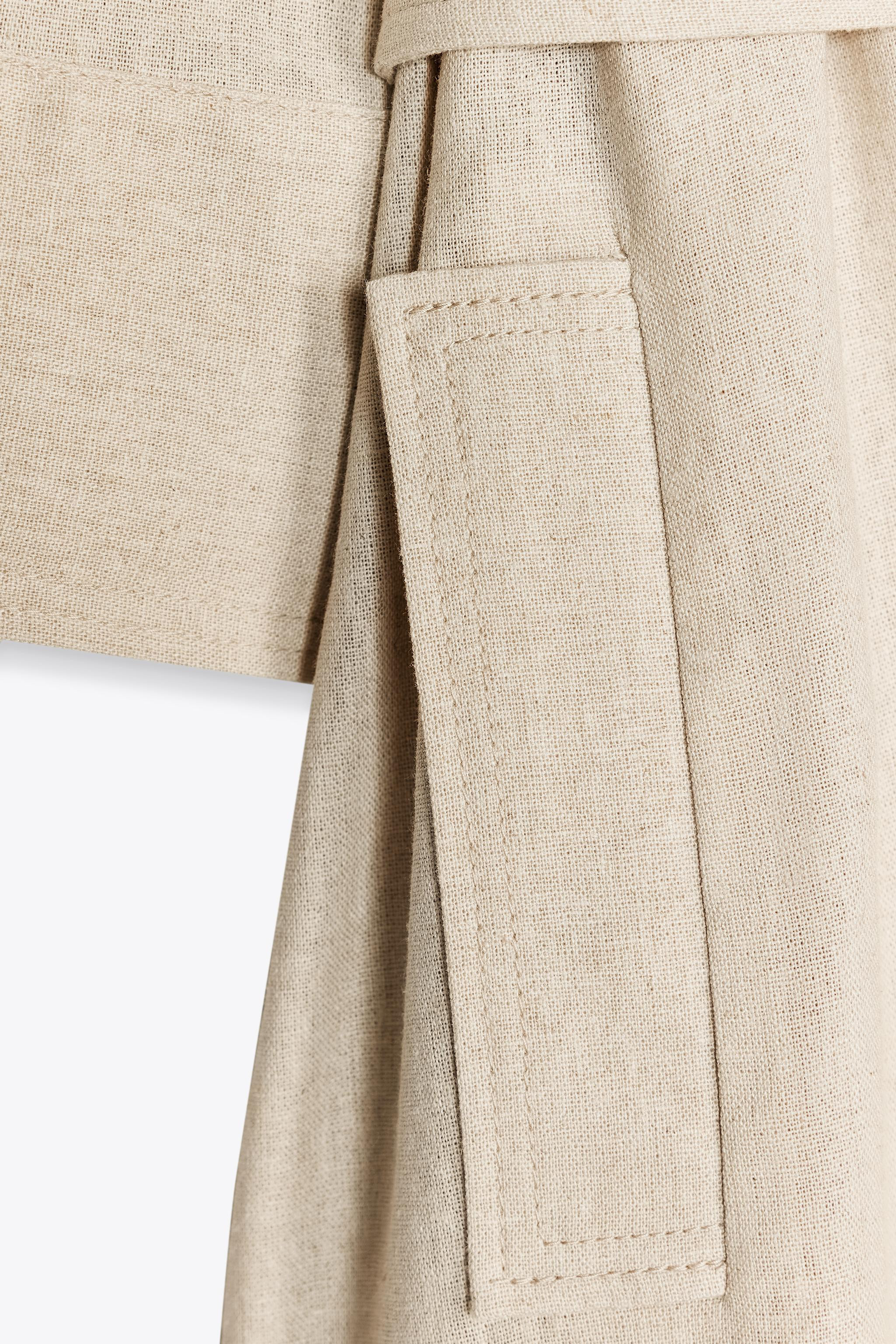 BELTED LINEN MINI DRESS | Zara US