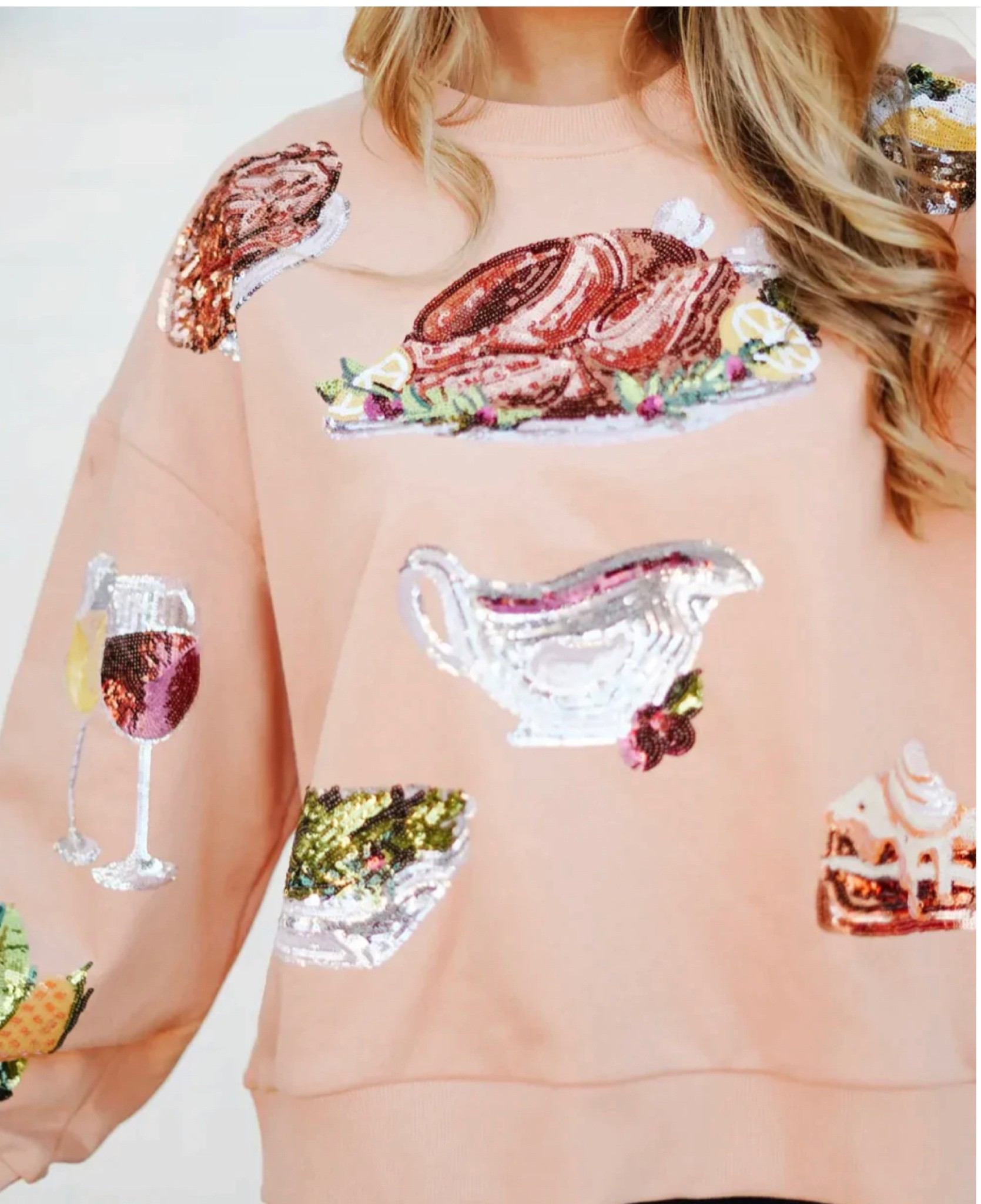Thanksgiving  sequin sweatshirt 🦃 

#LTKSeasonal #LTKHoliday