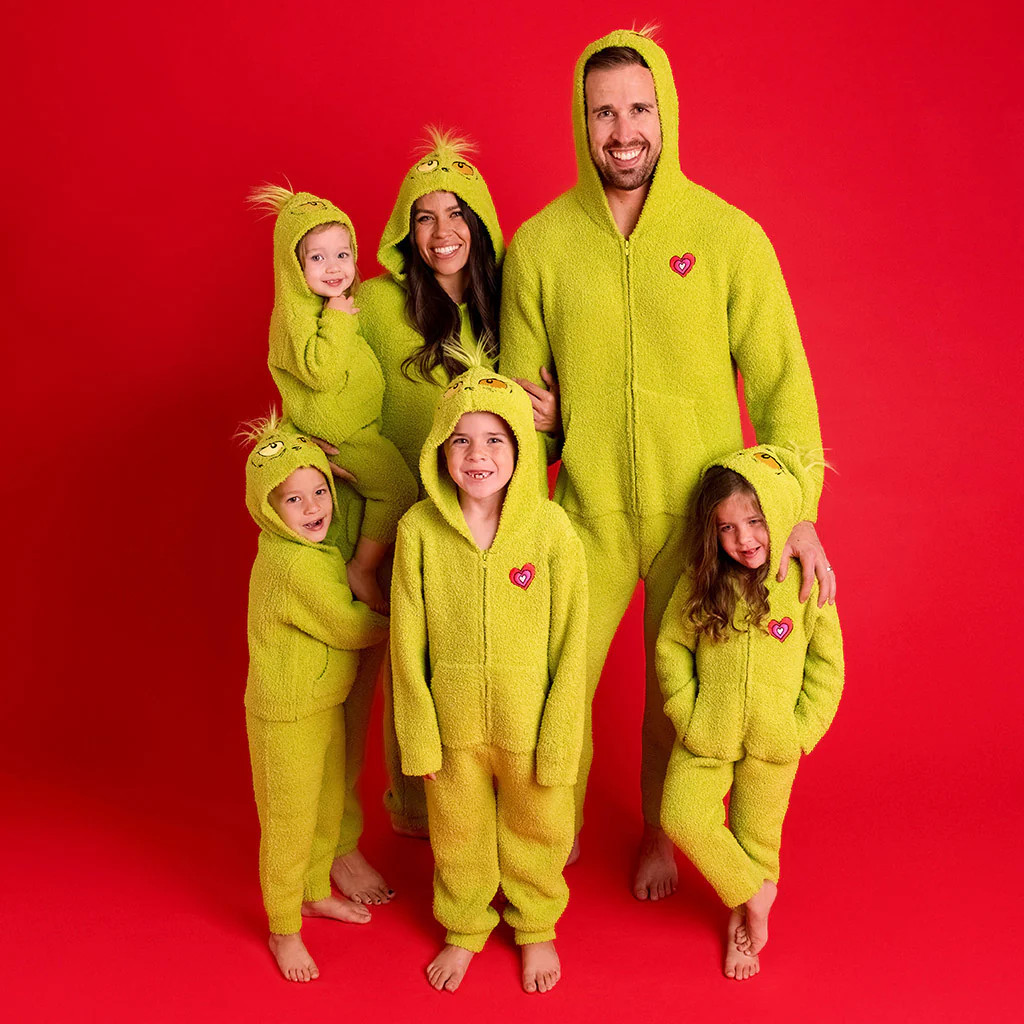 Dr. Seuss Mr. Grinch Unisex Adult Cuddle Jumpsuit | Posh Peanut