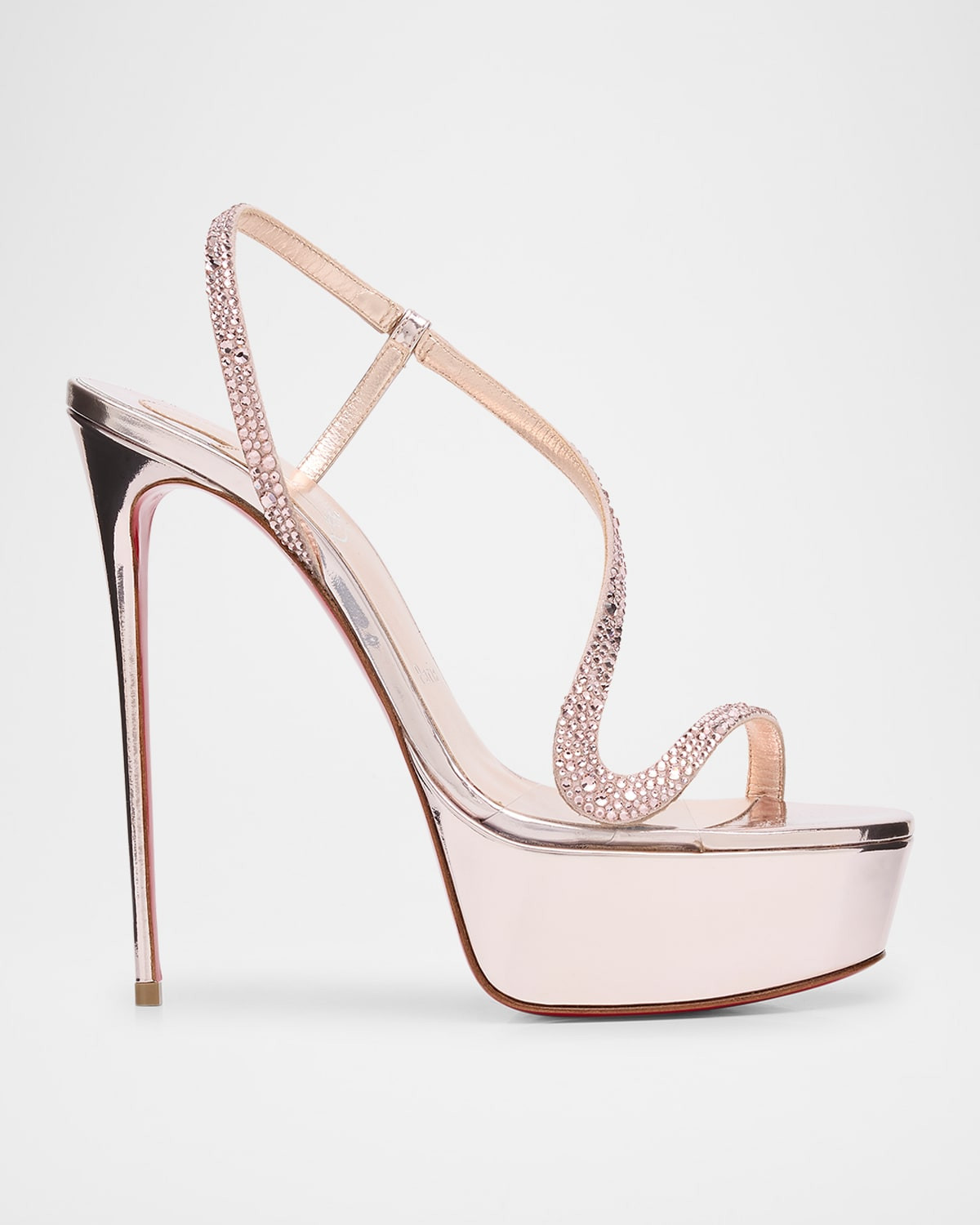150mm Rosalie Alta Strass Platform Slingback Sandals | Neiman Marcus