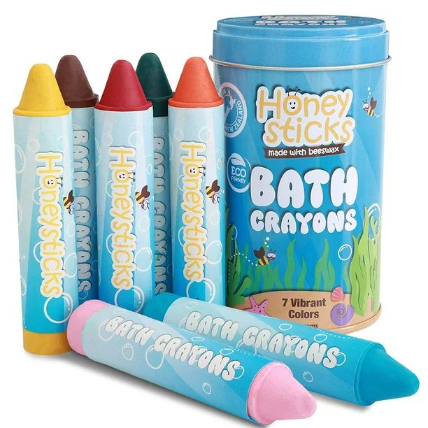 Honeysticks Bath Crayons for Toddlers & Kids - Handmade from Natural Beeswax for Non Toxic Bathtu... | Walmart (US)