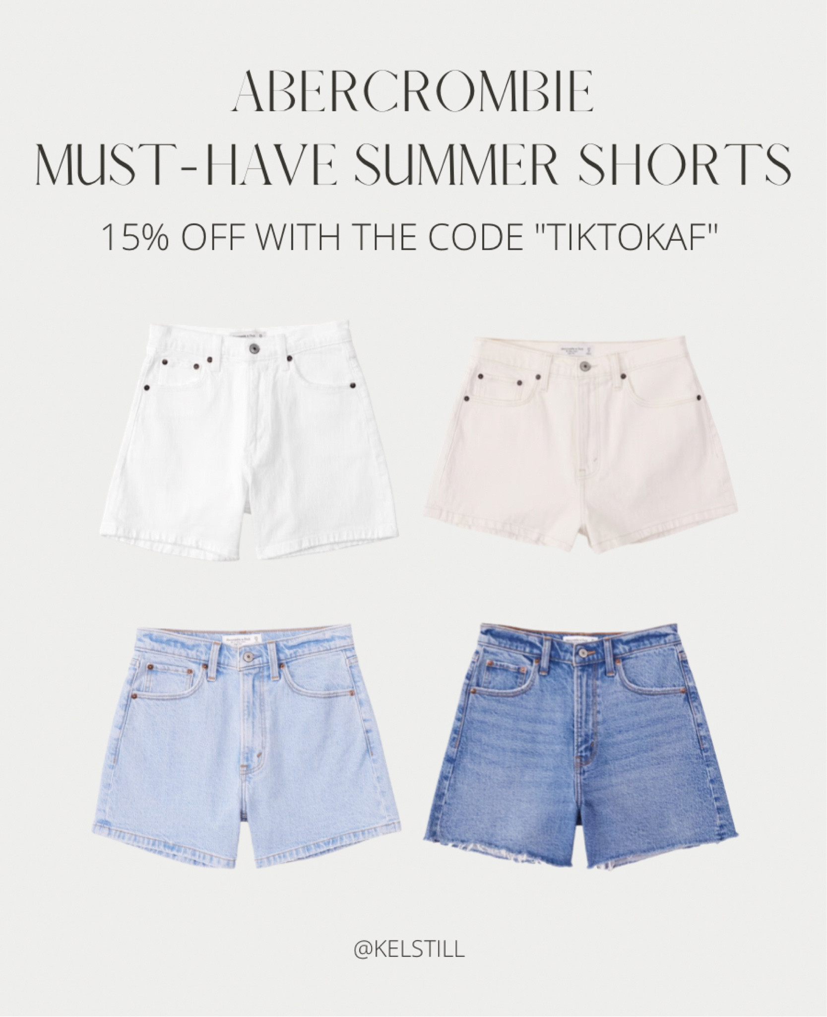some of my favorite denim shorts 🤍 these shorts are the perfect rise and length and come in so many washes! 

#abercrombie #abercrombiecode #abercrombiesale #denimshorts

#LTKsalealert #LTKunder100 #LTKSeasonal