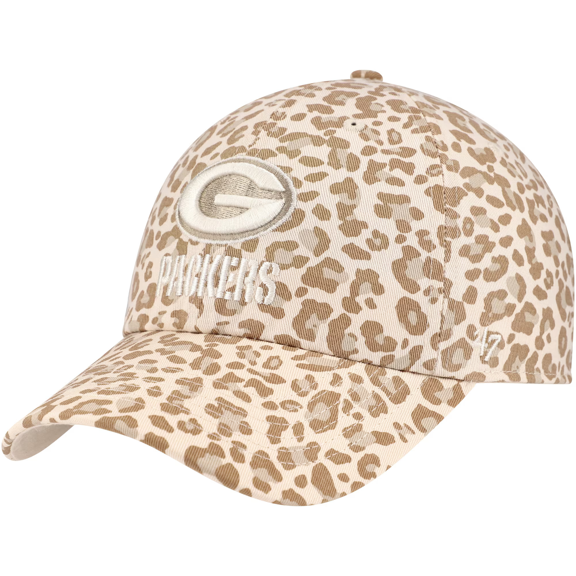 Women's Green Bay Packers '47 Natural Panthera Clean Up Adjustable Hat | NFL Shop