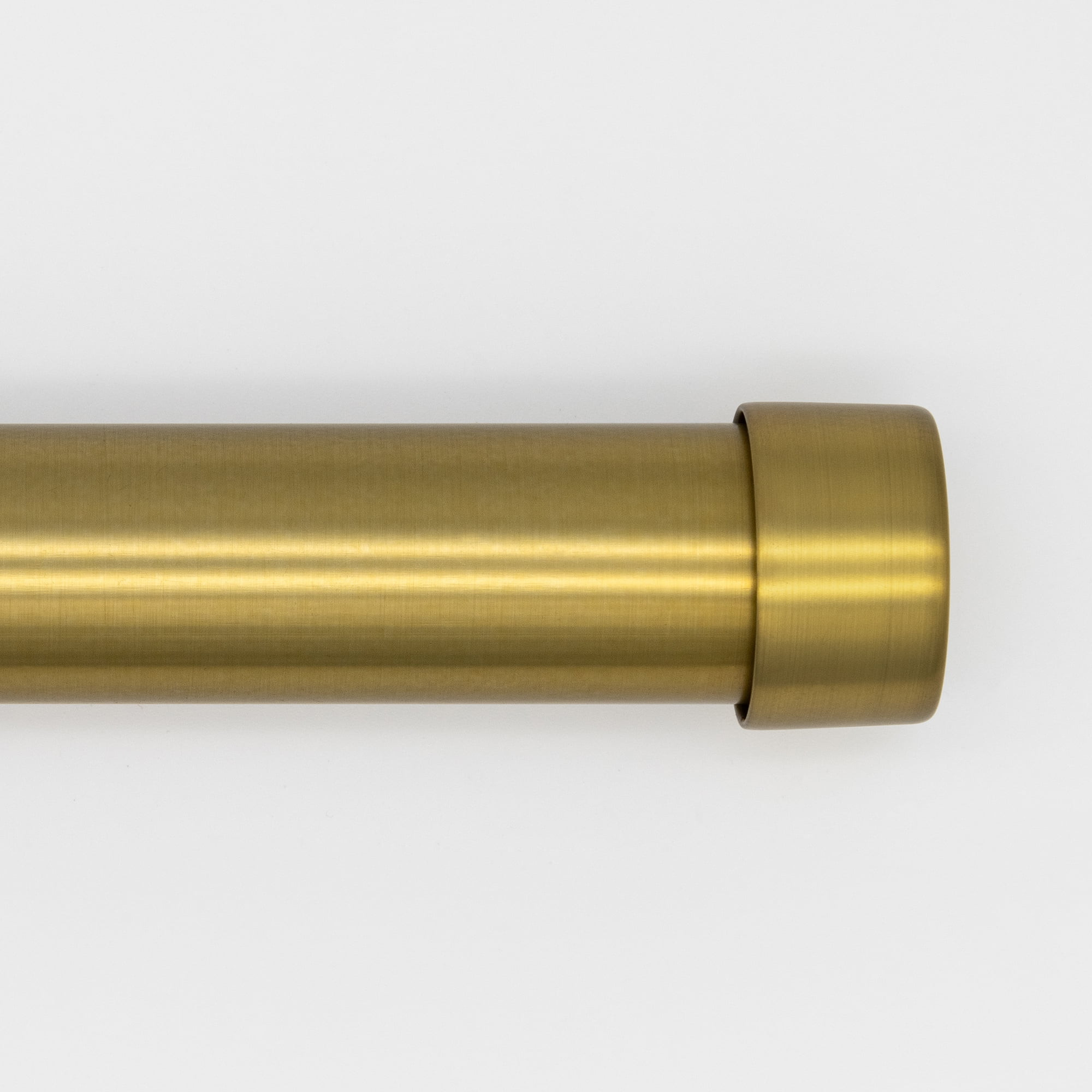 Better Homes & Gardens 1" Plated Brass Cap Adjustable Single Curtain Rod Set, 42"-120" | Walmart (US)