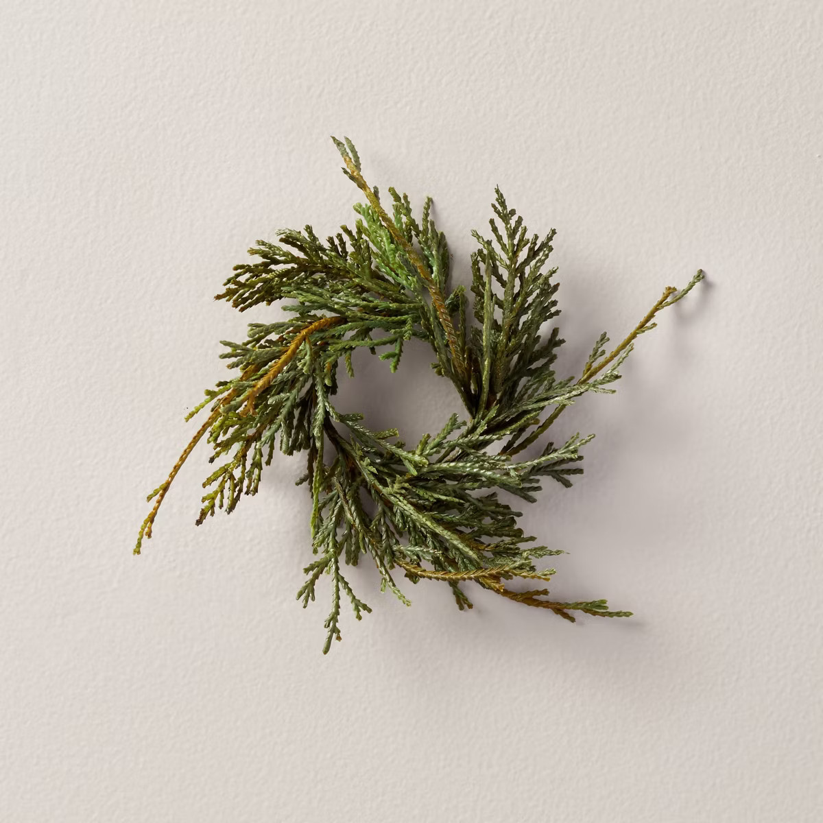 4pc Faux Cedar Sprig Christmas Napkin Ring Set - Hearth & Hand™ with Magnolia | Target