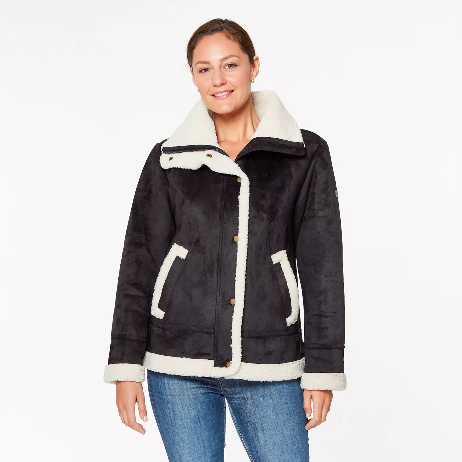Women's Koolaburra by UGG Shearling Moto Jacket, Size: Medium, Oxford | Kohl's