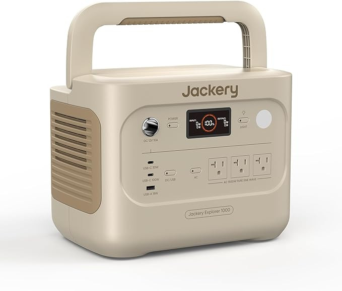Jackery Explorer 1000 v2 Portable Power Station,1070Wh LiFePO4 Battery,1500W AC/100W USB-C Output... | Amazon (US)