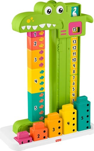 Fisher-Price Preschool Learning Toy Adding Alligator Counting Activity with 10 Stacking Blocks for Kids Ages 3+ Years | Amazon (US)