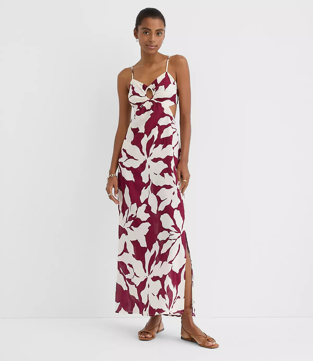 LOFT Beach Magnolia Open Back Keyhole Maxi Dress | LOFT