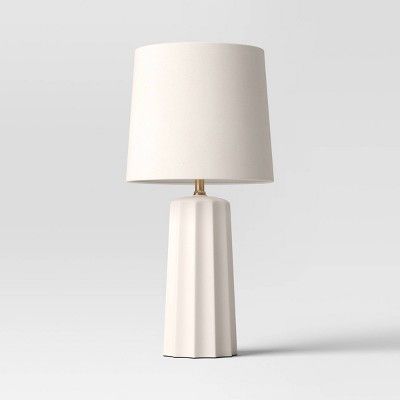 Ribbed Ceramic Table Lamp Cream - Threshold™ | Target
