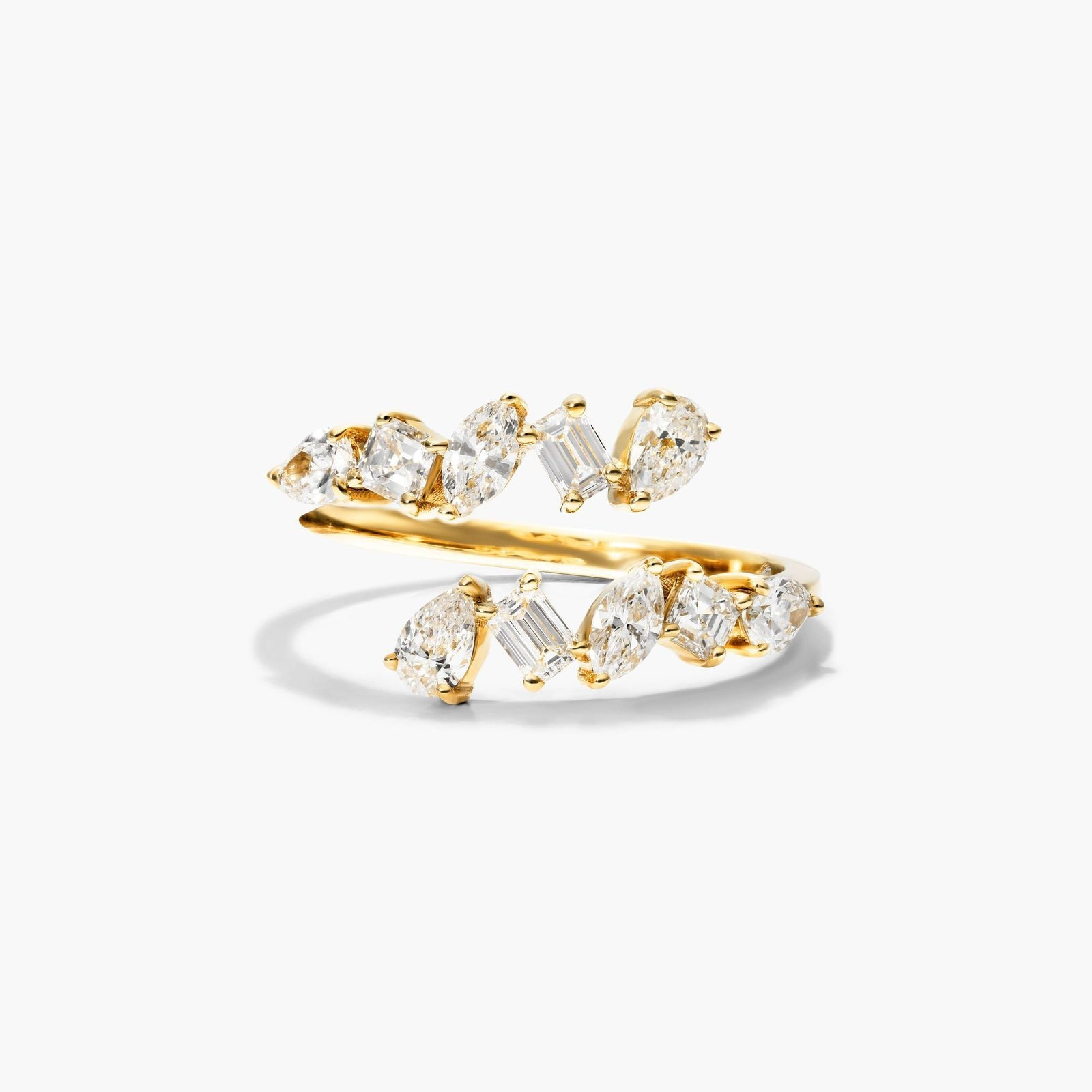 14K Yellow Gold Diamond Mix Bypass Ring-81496y14 | JamesAllen
