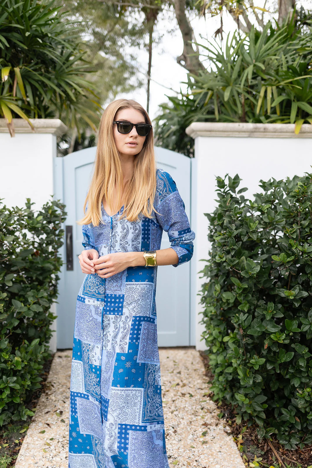 Gabriella Dress - Chambray Bandana | Julia Amory
