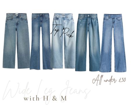 Out of ideas for a Brunch Outfit? Wide leg jeans are the ultimate in smart-casual clothes with allowance to over-indulge at brunch. This pick of my favourite wide-leg / high-waist jeans are all H & M and under £30! 

#LTKstyletip #LTKsalealert #LTKU