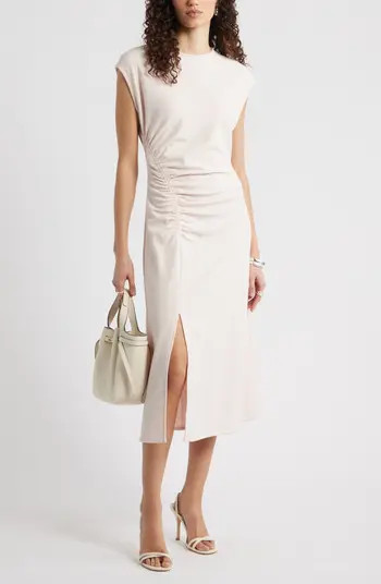 Side Ruched Knit Midi Dress | Nordstrom