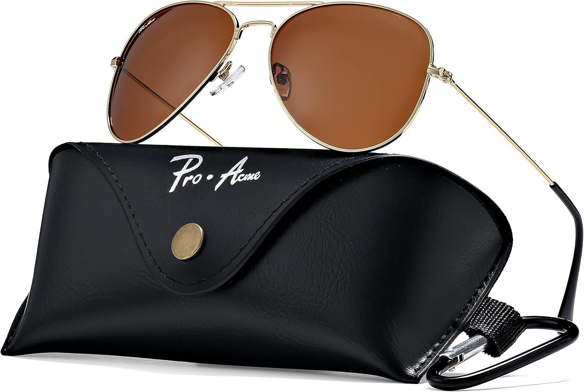 Pro Acme Classic Polarized Aviator Sunglasses for Women Men Premium Military Style Eyewear UV400 ... | Amazon (US)