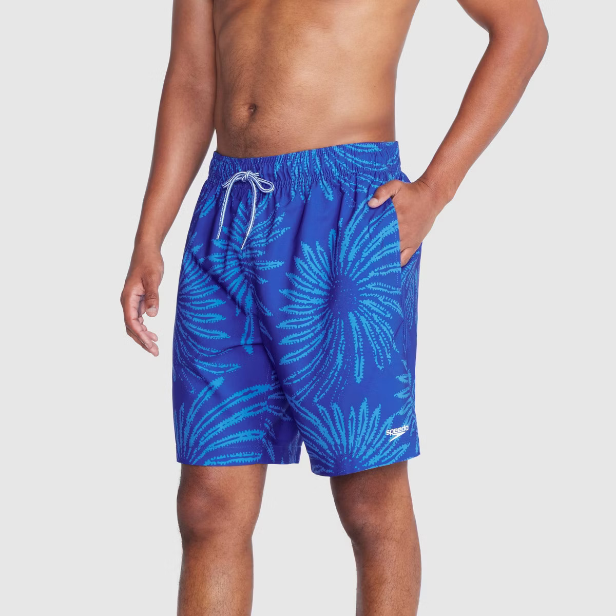 Speedo Men's 5.5" Floral Print Swim Shorts - Blue | Target