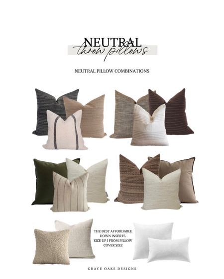 Neutral throw pillows. Home decor. Living room decor. Winter throw pillows. Pillow insert. Amazon throw pillows. Neutral home decor  

#LTKSeasonal #LTKhome #LTKsalealert