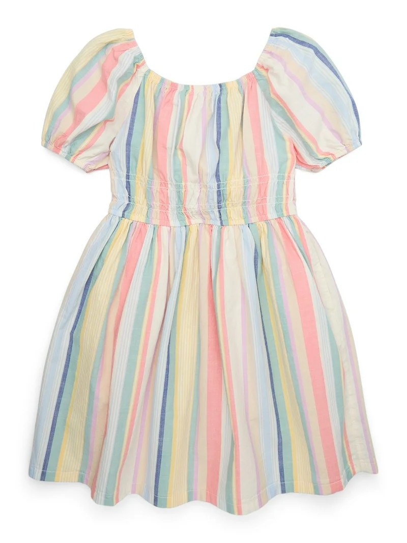 Wonder Nation Girls Smocked Waist Dress, Sizes 4-18 & Plus | Walmart (US)