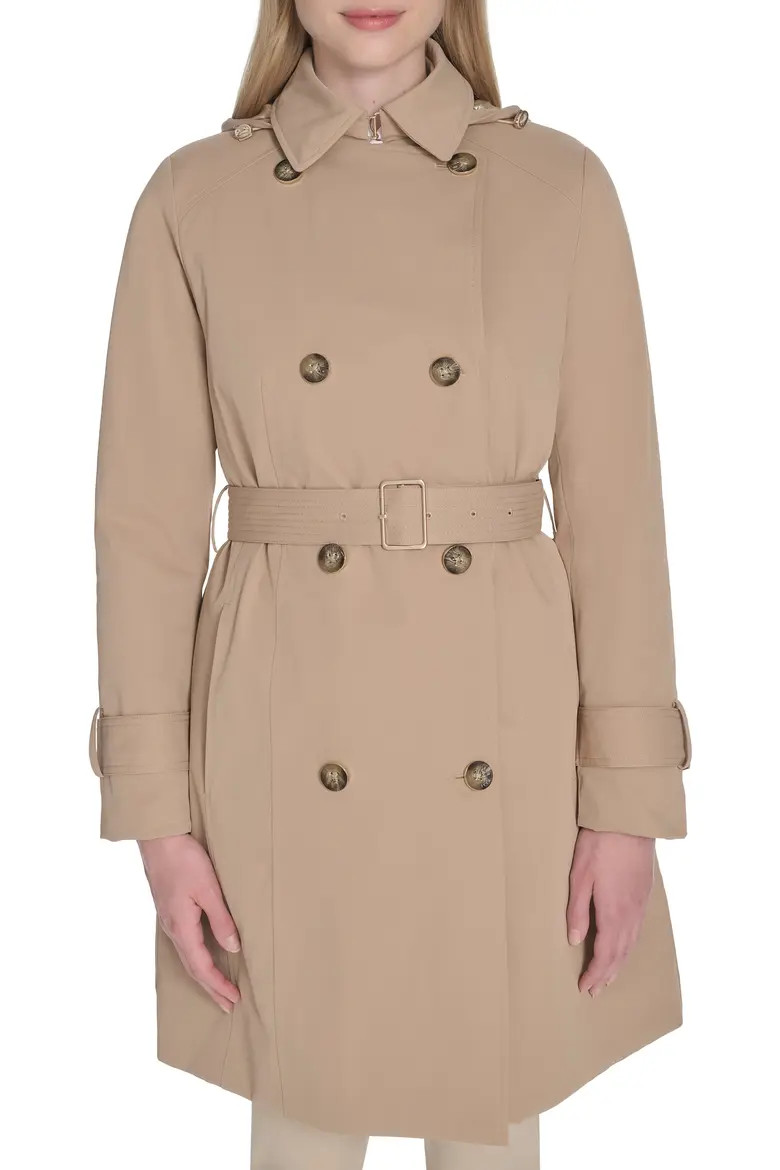 Water Resistant Twill Hooded Trench Coat (Women) | Nordstrom | Nordstrom