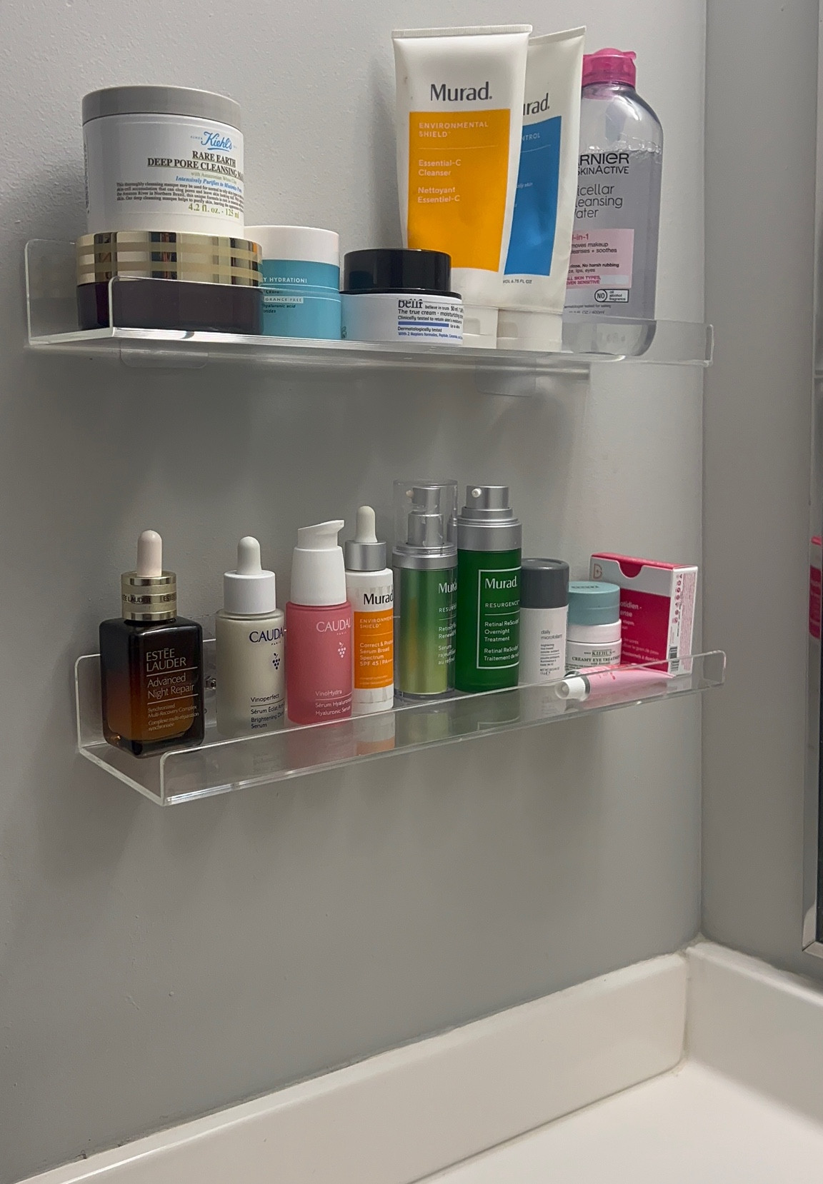 New shelves for the bathroom no drill needed it #bathroomdecor #decor #organization 

#LTKHome #LTKSaleAlert