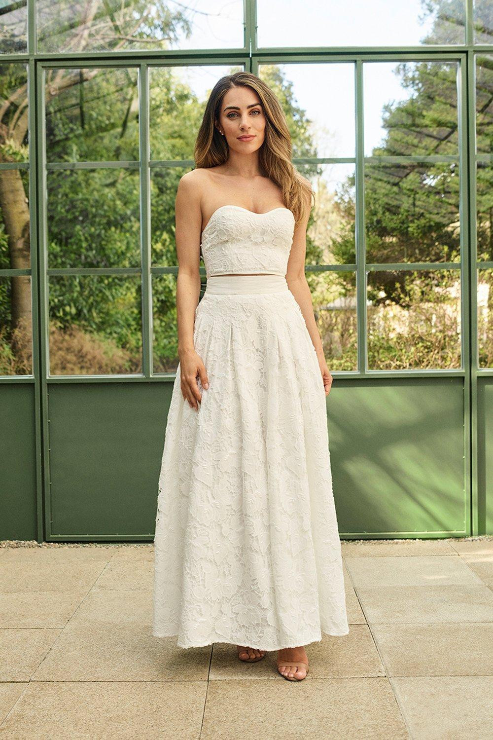 Lydia Millen Lace Cotton Maxi Skirt | Karen Millen US