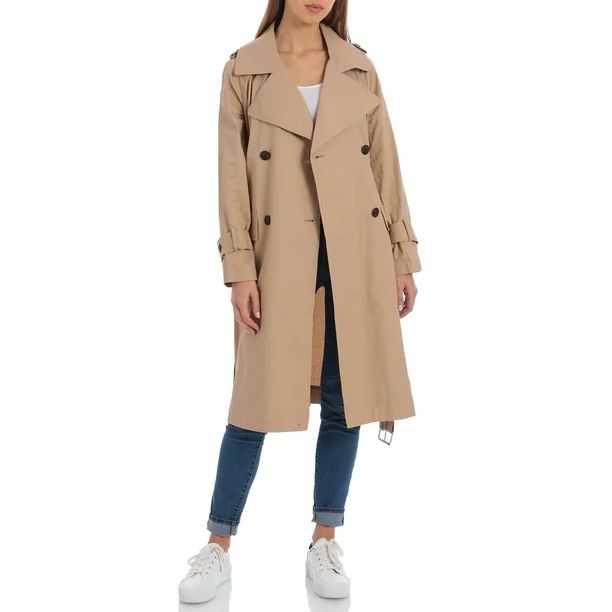 Bagatelle - Bagatelle Women's Double Breasted Trench Coat - Walmart.com | Walmart (US)