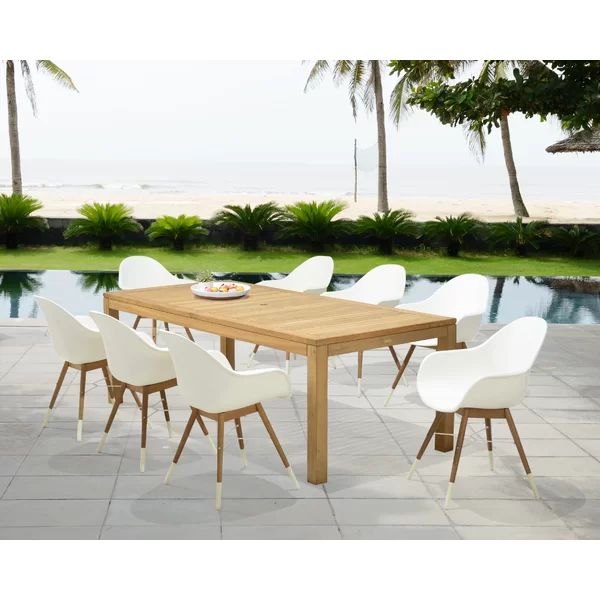 Batchelor Outdoor 9 Piece Teak Dining Set | Wayfair North America