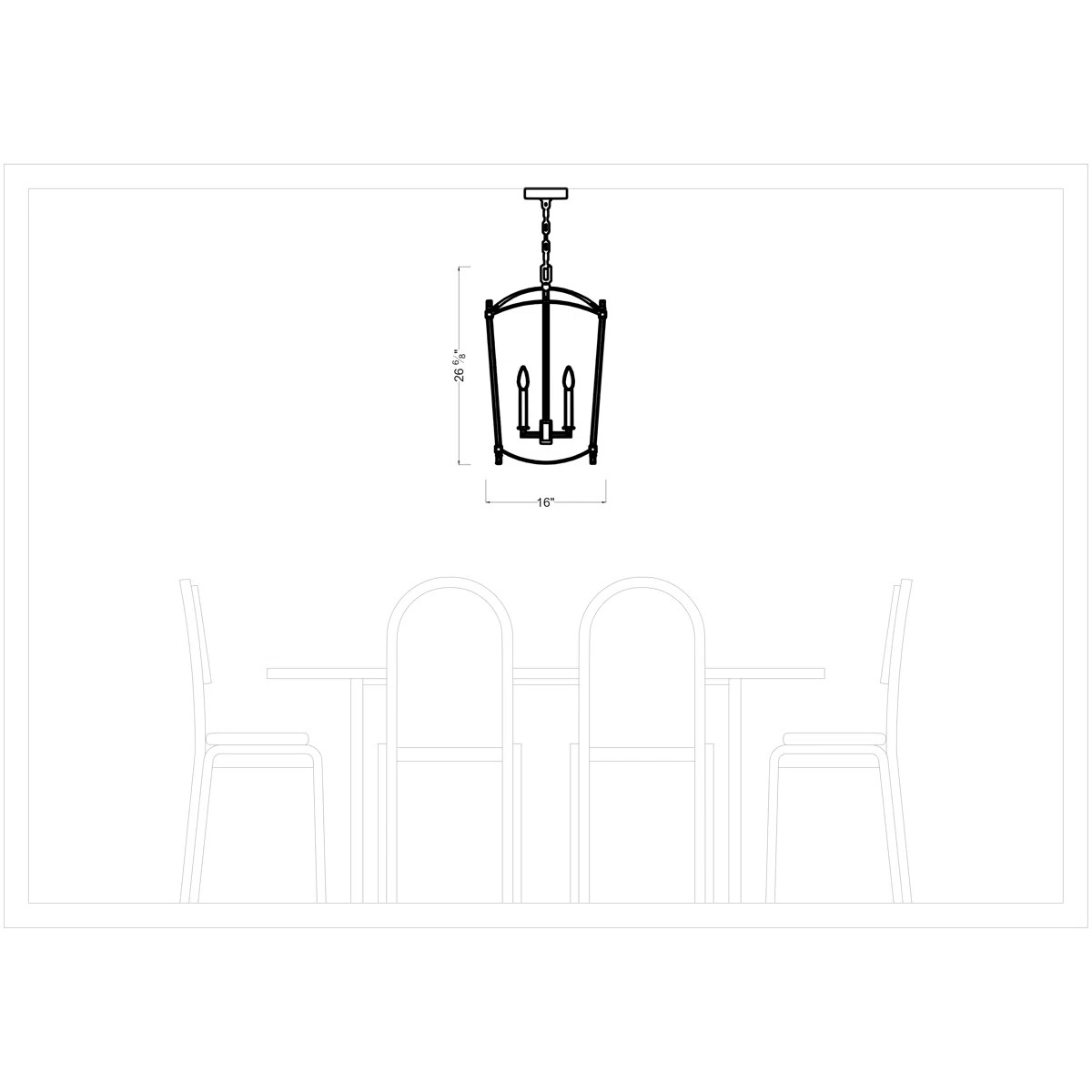 Olive 4-Light Dimmable Geometric Lantern Chandelier | Wayfair North America