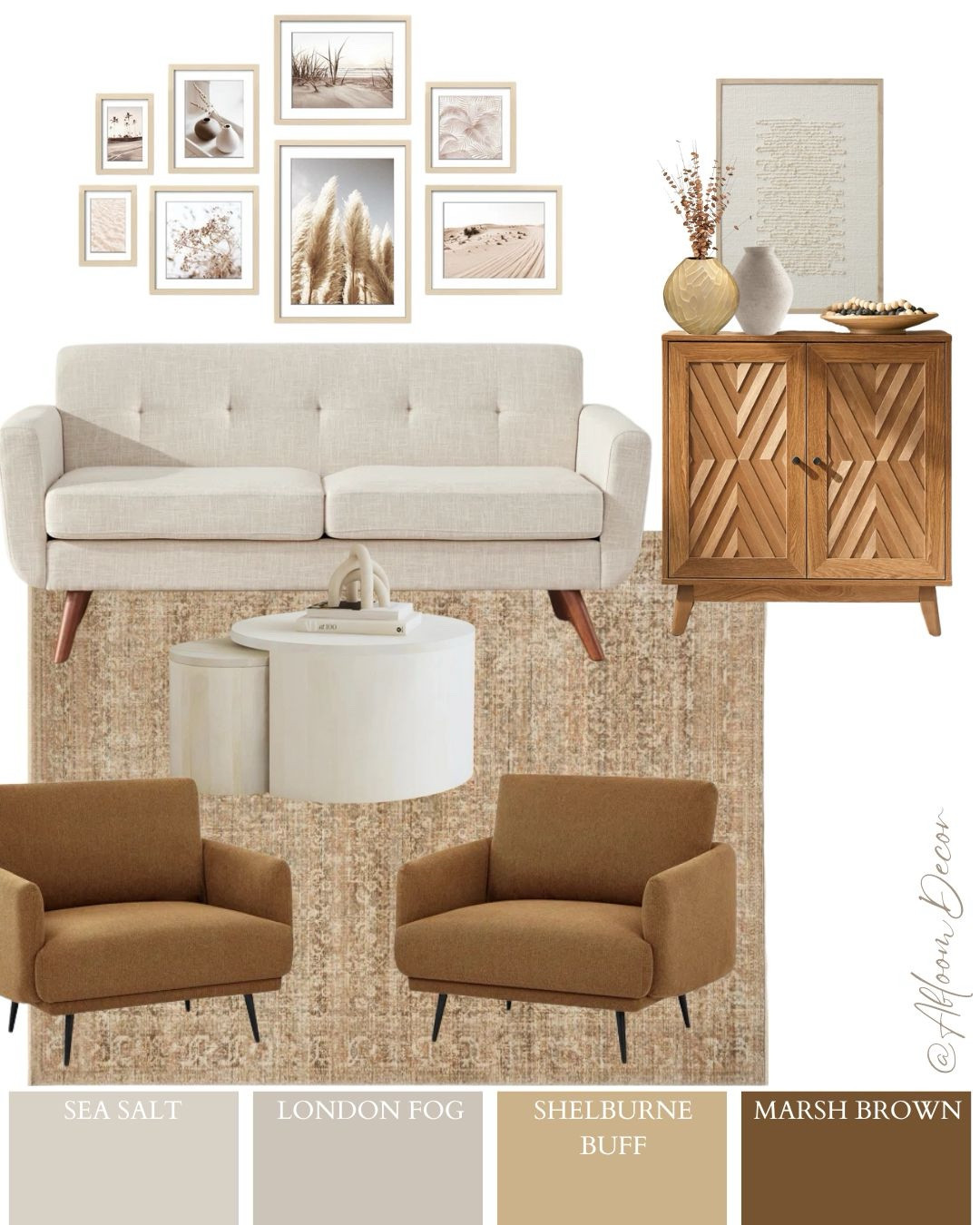 These two cozy living room designs use the same furniture layout but shift the whole feel of the space with different wall art and accent colors.

#LTKStyleTip #LTKHome