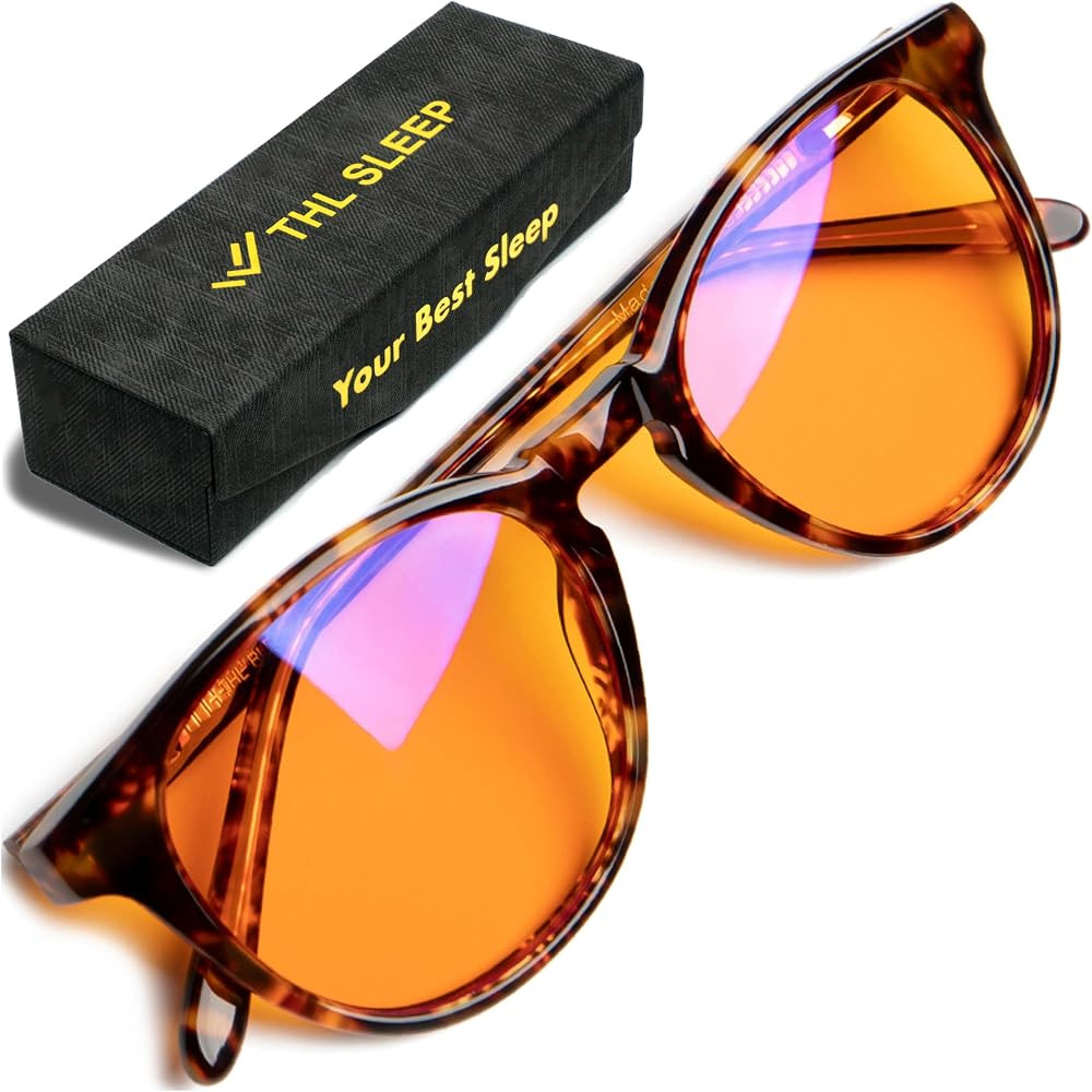 Orange Blue Light Blocking Glasses for Better Sleep - 99.5% Premium Acetate Migraine Glasses for ... | Amazon (US)