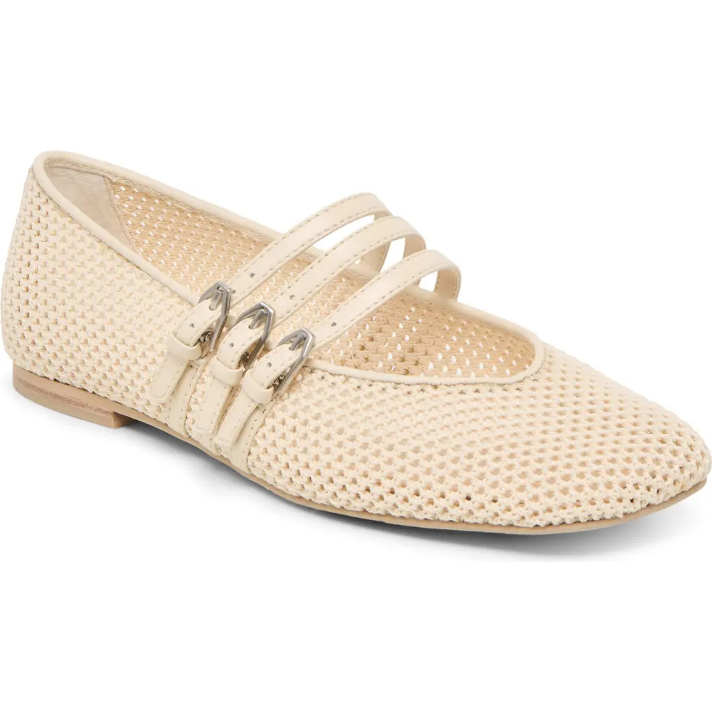 Dolce Vita Alisen Mesh Mary Jane Flat in Creme Woven Knit at Nordstrom Rack, Size 9 | Nordstrom Rack
