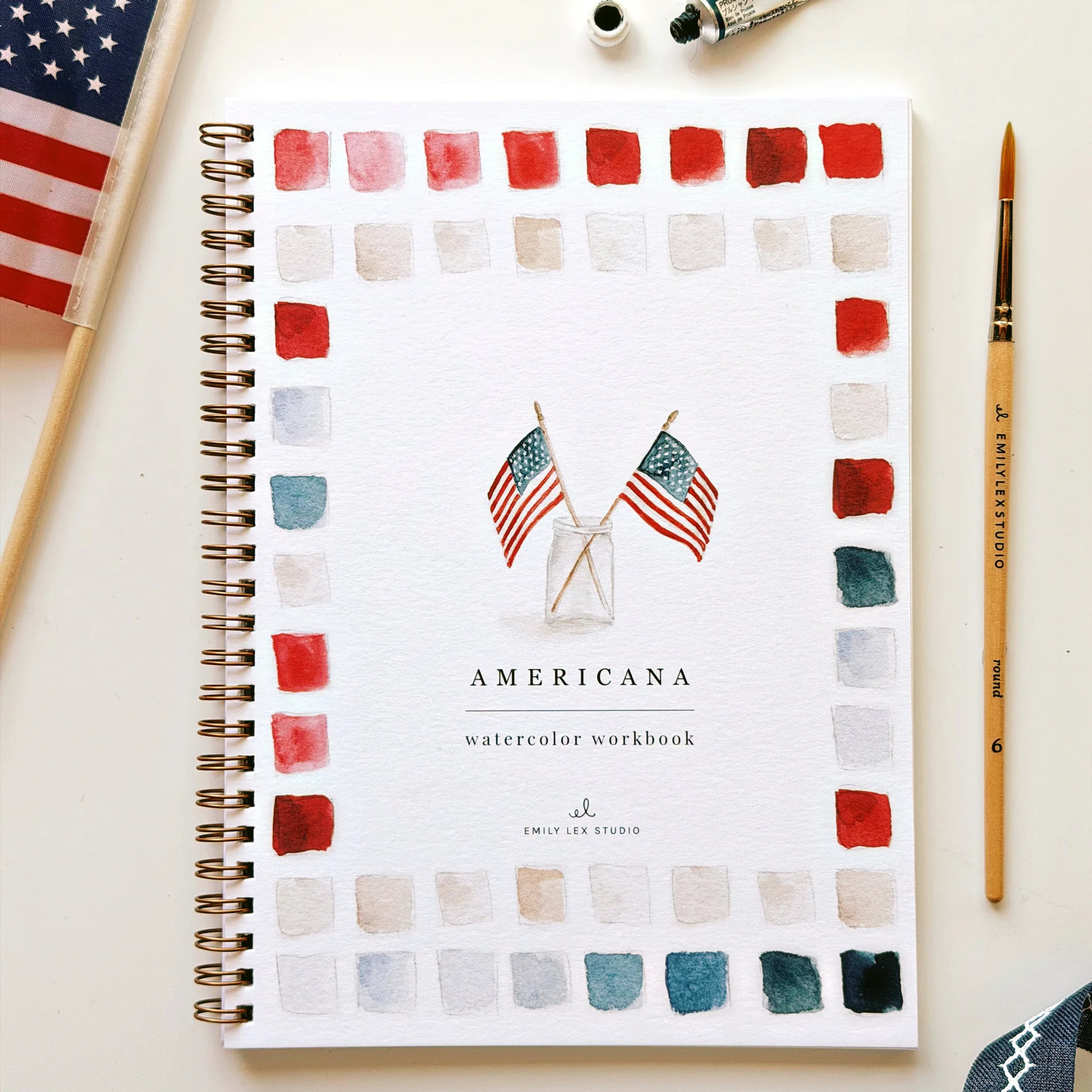americana watercolor workbook | Emily Lex Studio