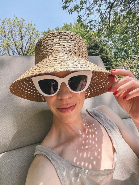 Straw bucket hat under $25
White sunglasses under $15

Summer accessories, travel style, beach wear 

#LTKover40 #LTKfindsunder50 #LTKtravel