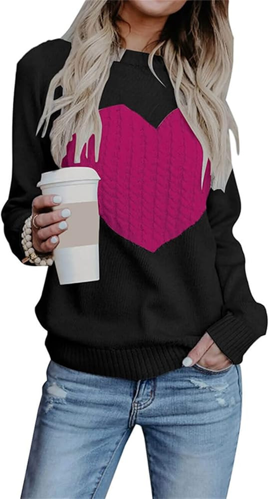 Beautooly New Womens Cute Long Sleeve Sweater Winter Warm Knitted Sweatshirt | Amazon (US)