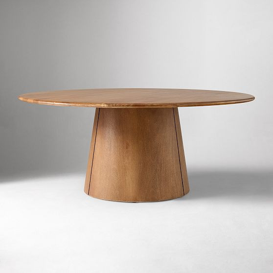 Anton Solid Wood 72"" Round Dining Table, Burnt Wax | West Elm (US)