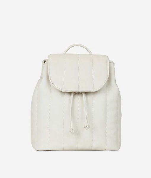 The Quilted Cinch Backpack - Off White | Fawn Design