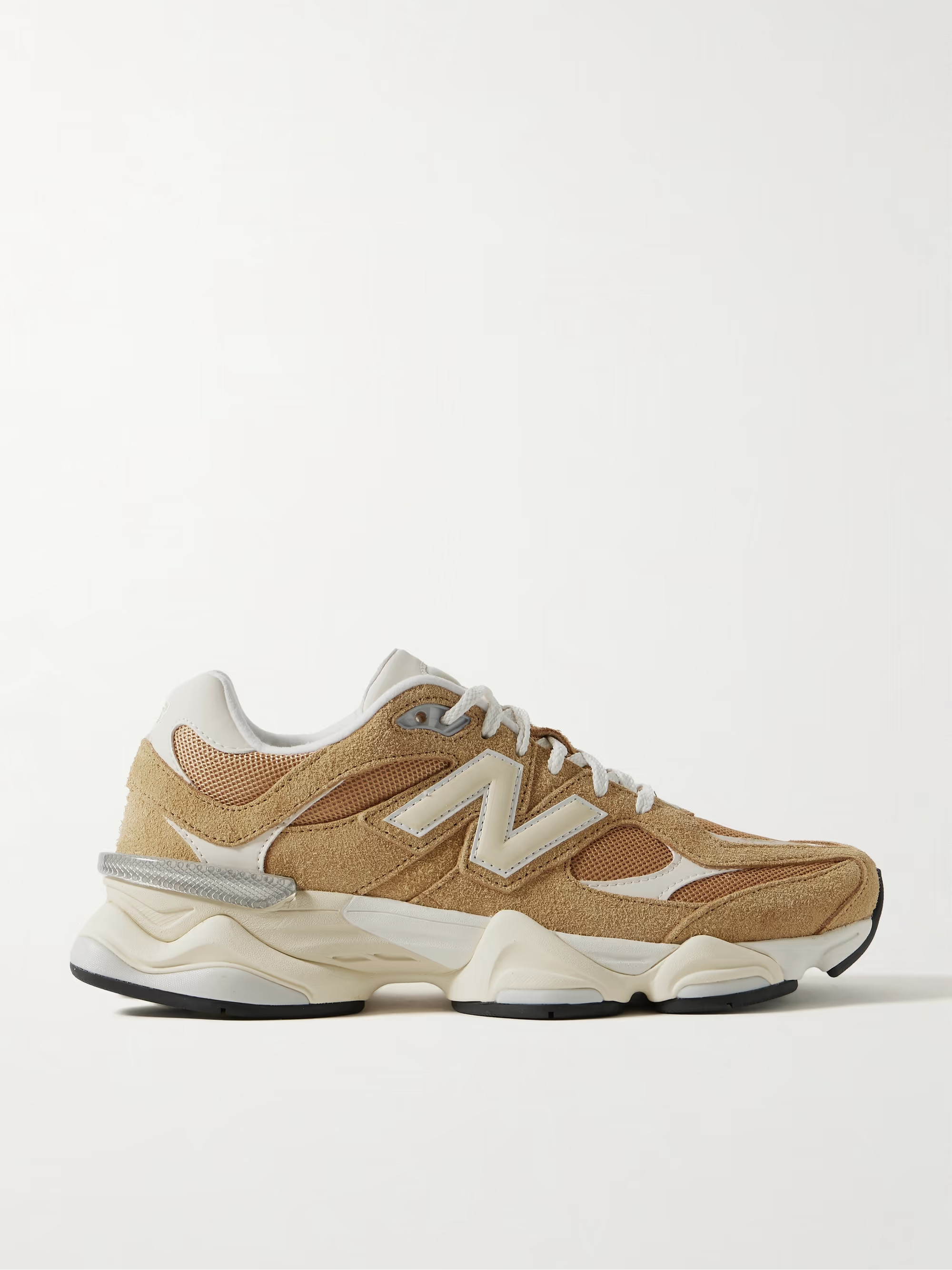 9060 rubber-trimmed suede and mesh sneakers | NET-A-PORTER (US)
