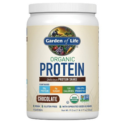 Garden of Life Organic Vegan Protein Plant Based Powder - Chocolate - 19.2oz | Target