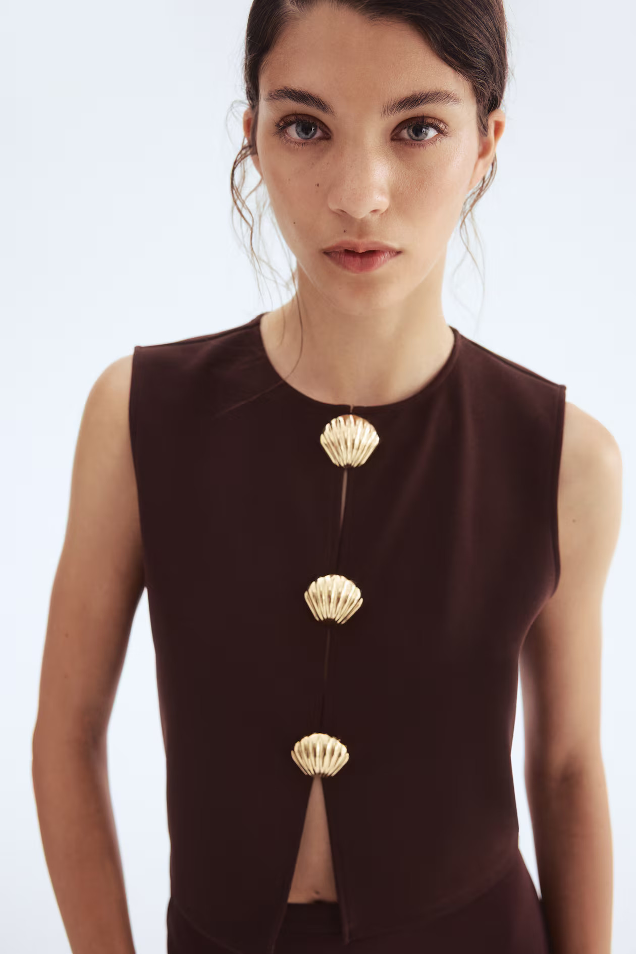 Button-Decorated Top | H&M (US + CA)