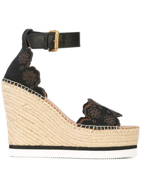 See By Chloé Glyn Wedge Sandals - Farfetch | Farfetch (CA)
