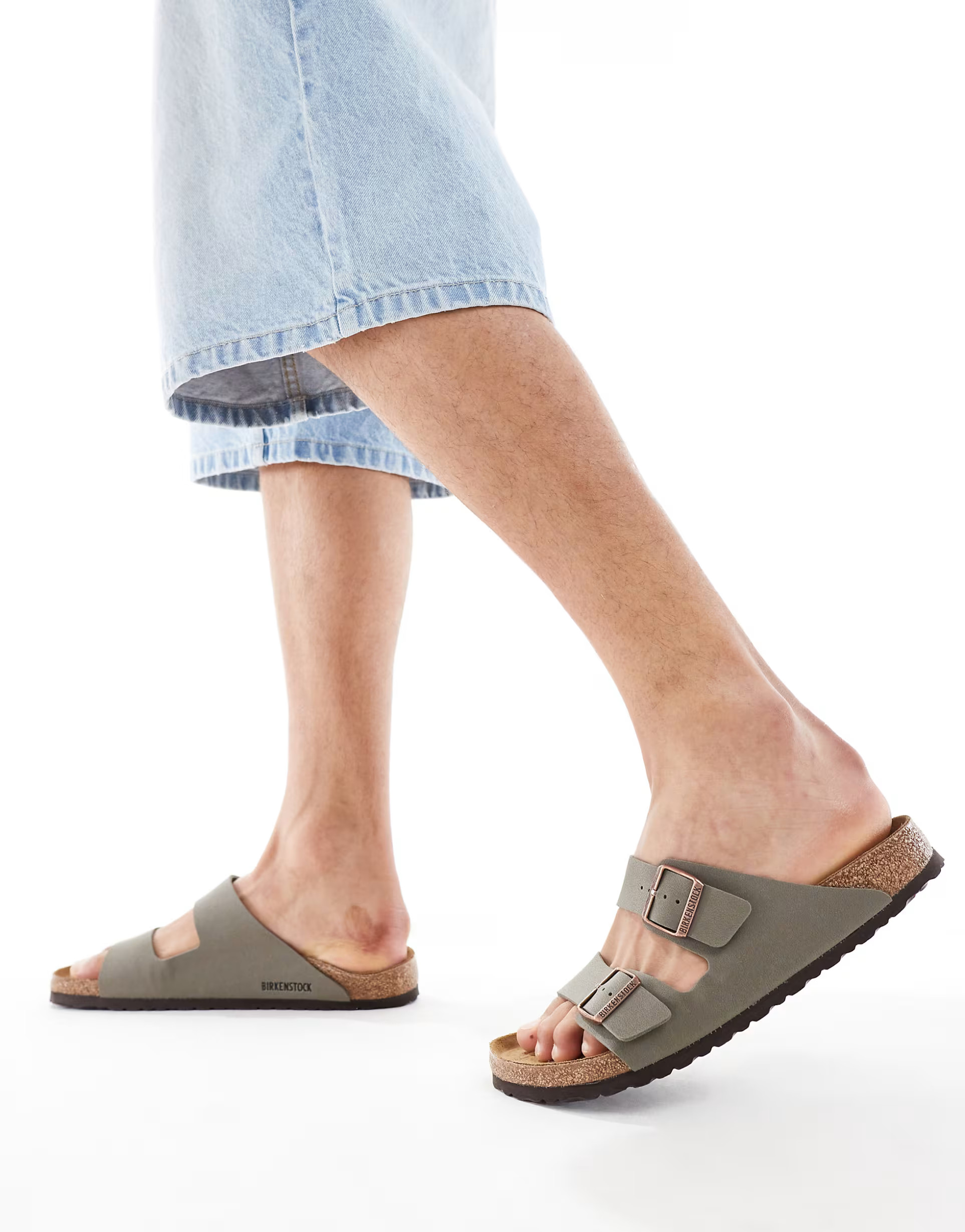 Birkenstock Arizona birko-flor sandals in stone | ASOS | ASOS (Global)