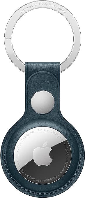 Apple AirTag Leather Key Ring - Baltic Blue | Amazon (US)