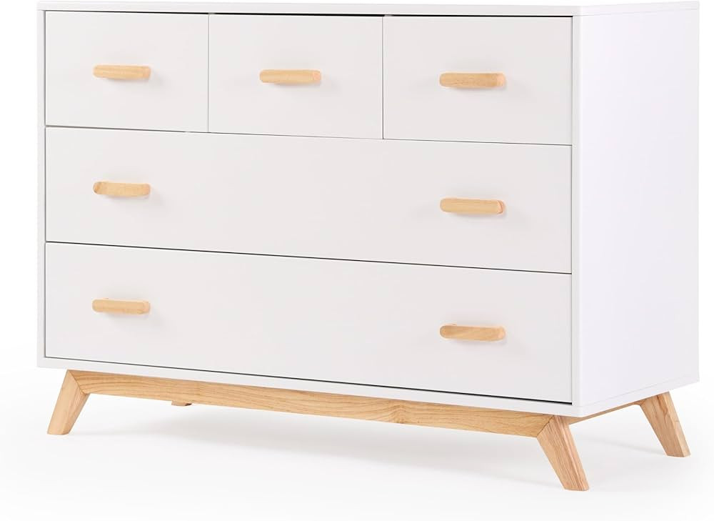 dadada Soho 5-Drawer Dresser - White Dresser for Nursery and Kids Dresser - Bedroom Dresser, Mode... | Amazon (US)