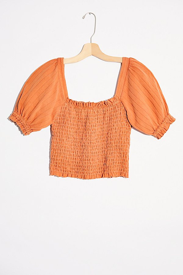 We The Free Oh Hey Hey Solid Tee by Free People, Apricot, XL | Free People (Global - UK&FR Excluded)