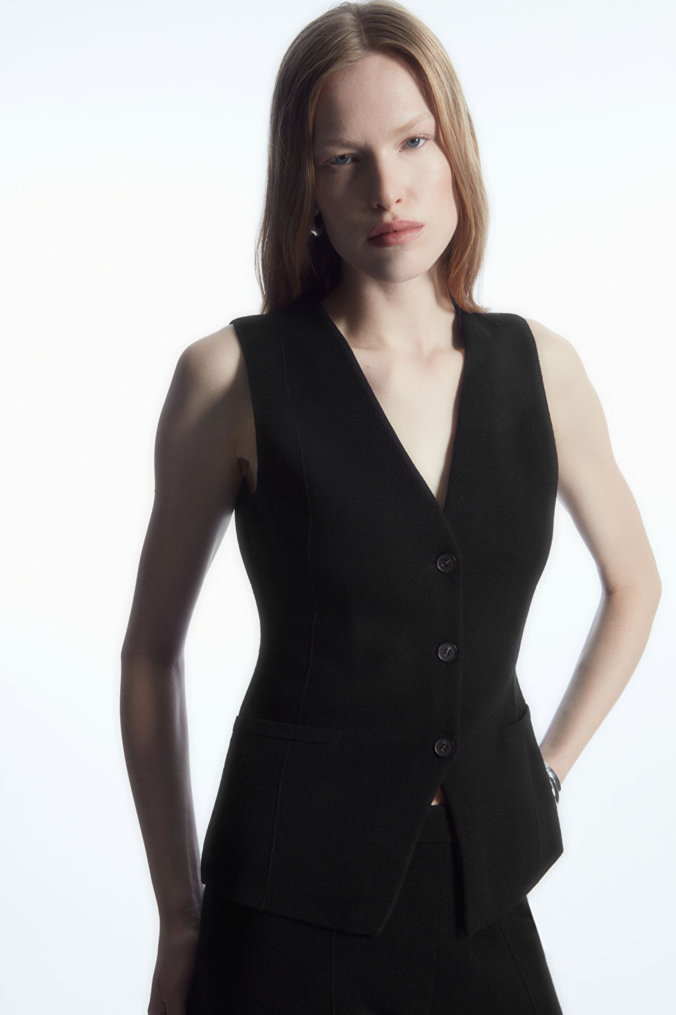 LONGLINE KNITTED WOOL VEST | COS (US)