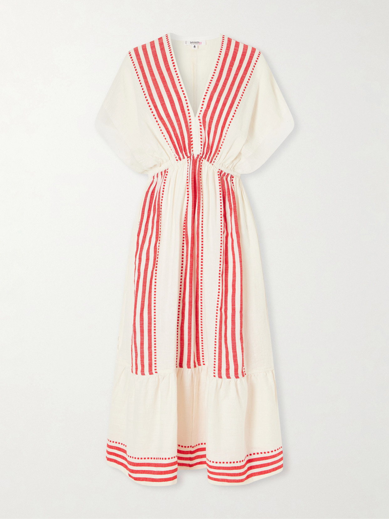 lemlem - Leila Cotton-gauze Midi Dress - Red | NET-A-PORTER (US)