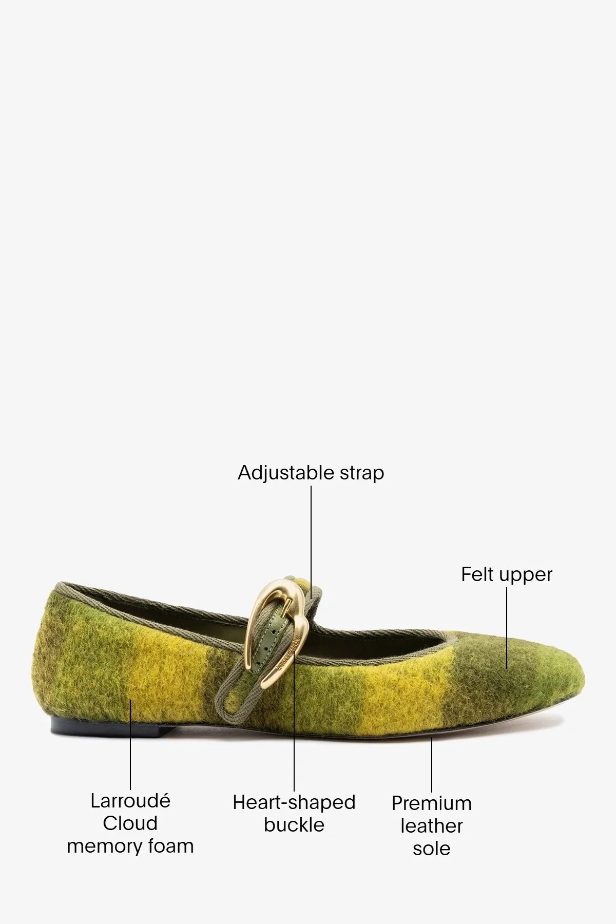 Verona Ballet Flat Plum Printed Felt | Larroude
