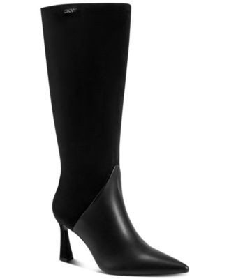Dkny Women's Clarinda Zipper Heeled Boots - Black | Macy's